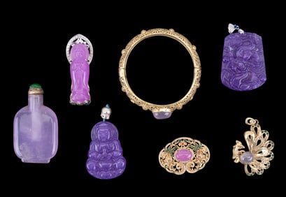 Purple Stone Snuff Bottle, Pendants