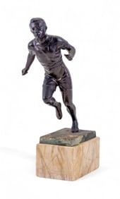 Vintage Bronze Sprinter Figurine
