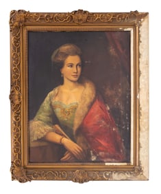 Antique O/C Portrait Signed "G. Walters"