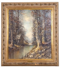 Wilhelm Brauer (1912-1989) O/C Landscape