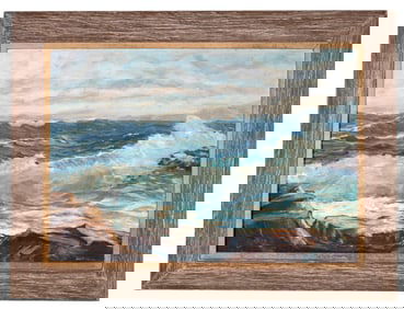 Jean Duckham (1900-1963) O/C Seascape