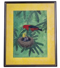 Wijtyk '71 Signed W/C Wildlife Painting