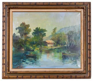 Signed Landscape O/C River Scene