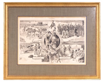 Framed 1869 Harper's Weekly Engraving