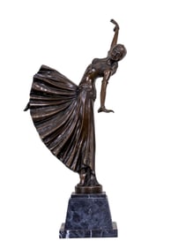D.H. Chiparus Bronze Sculpture of Elegant Dancer