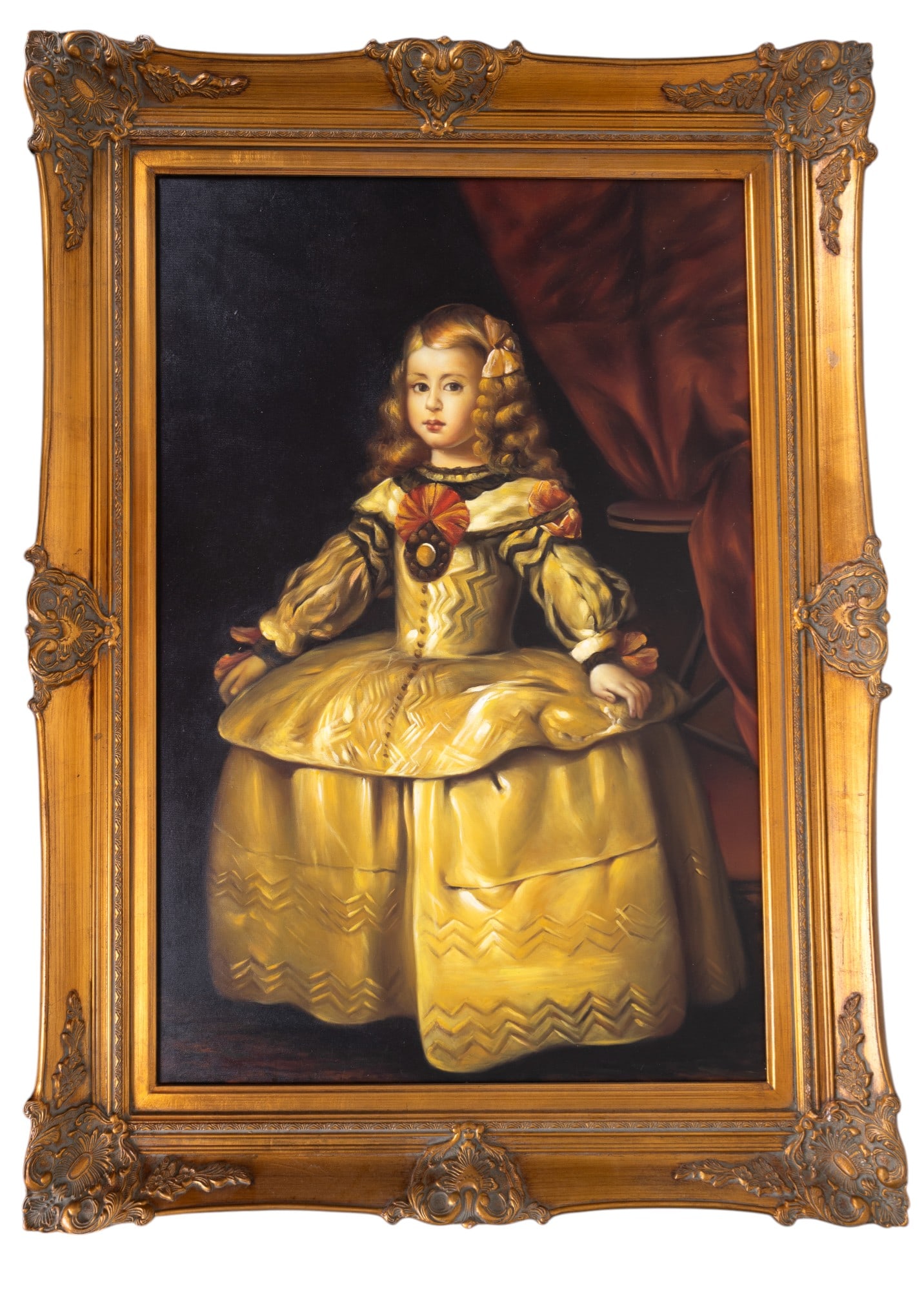 Antique Style Large Decorative Portrait of Girl (1 of 5)