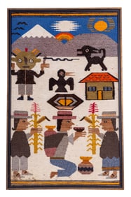 Framed Andean Folk Textile