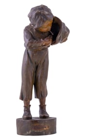 "A Beginner" Bronze Figural Sculpture