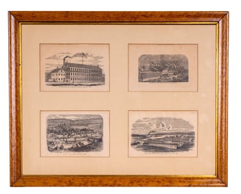 Framed Set of 19C Industrial Engravings