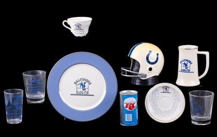 Baltimore Colts Porcelain and Glass Memorabilia