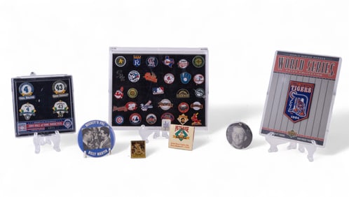 MLB Enamel Pins, Pin Backs, and Patch