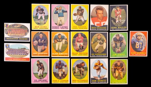 Mid Century Topps NFL Trading Cards