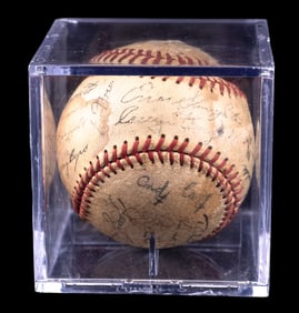1954 New York Yankees Team Signed Baseball