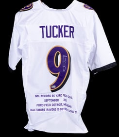 Justin Tucker Signed Ravens Jersey