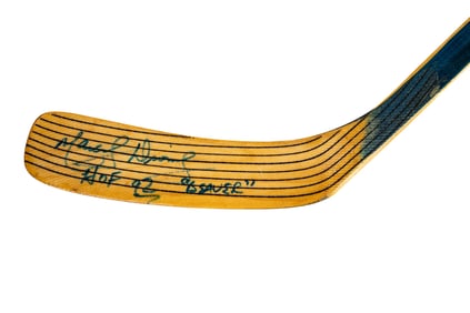 Signed Marcel Dionne HOF Induction Stick