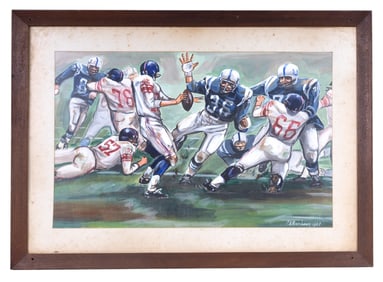 1964 Football Painting by C.B. Reisenweber