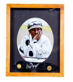 Edgar Prado Signed Shadow Box