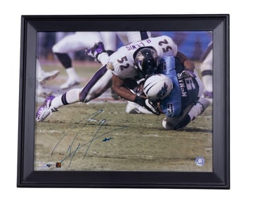 Framed Ray Lewis Signed Photo