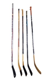 Vintage and Modern Mixed Brand Hockey Sticks