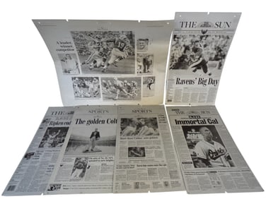 Baltimore Sun Metal Newspaper Signs (6)