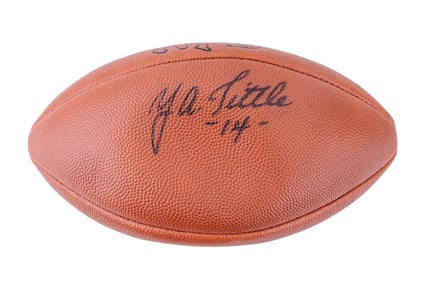 Football Signed by Y.A. Tittle (#14)
