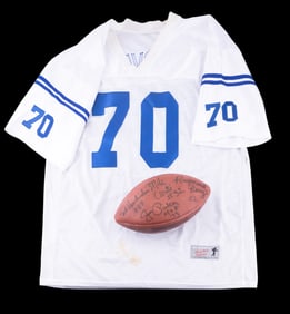 Baltimore Colts Legends Signed Football & Jersey