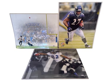 Baltimore Ravens Autographed Photos (3)