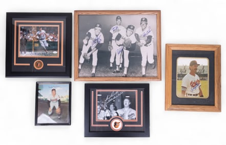 Framed Baltimore Orioles Legends Autograph Lot