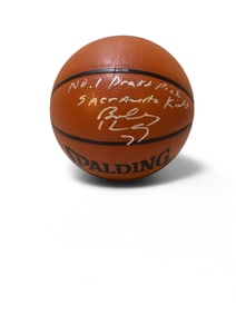 Bobby Hurley Signed Basketball w/Fundraiser ticket