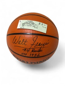 Walt Frazier Signed Basketball w/ Auto Ticket