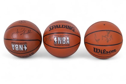 3 Unknown Signed Basketballs No C.O.A.