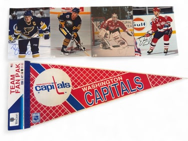Four Signed 8" X 10" Hockey Photos w/ Brett Hull