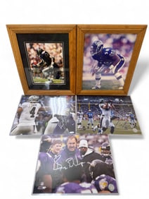 5 Ravens Signed Photos w/ Ray Lewis, Todd Heap