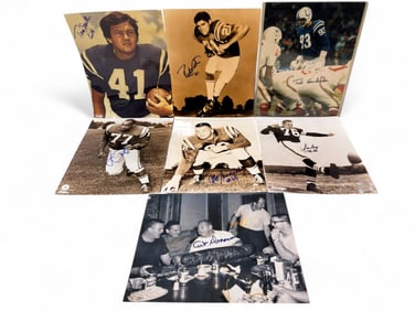 7 Signed Baltimore Colts 8" x 10" Photos