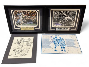 Two Signed Balt. Colts Players w/ C.O.A.& Two More