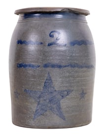Antique 2 Gallon Stoneware Crock