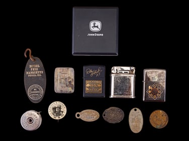 Vintage Zippo, Sterling Matchbox, Pinback, More
