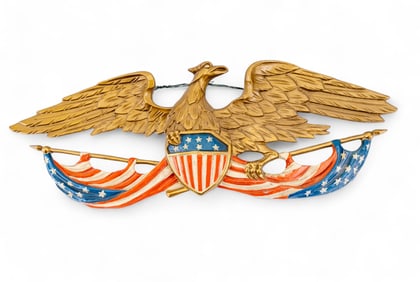 1958 Wittmark Metal Studios Patriotic Eagle Plaque