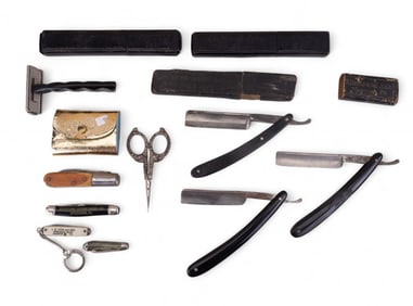 Early/ Vintage Straight Razors, Pocket Knives