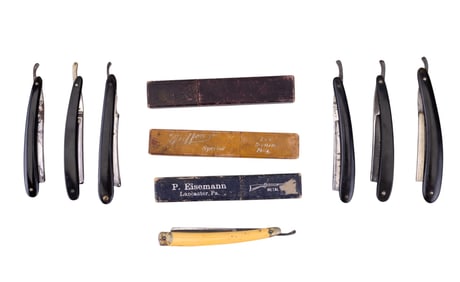 Early/ Vintage Straight Razors and Cases (7)