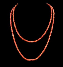 Antique Coral Bead Necklace