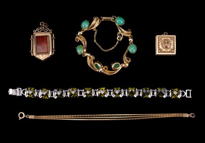 Sterling, Gold Filled, Jade & Semi-Prec. Jewelry