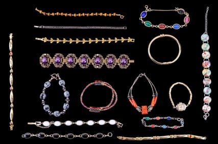 Costume Jewelry Bracelets, 1 Watch