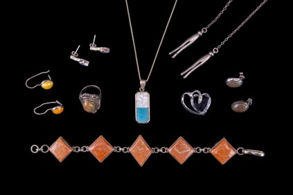 Sterling Silver Natural Stone Jewelry
