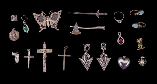 Sterling Silver, Figural, Religious Jewelry