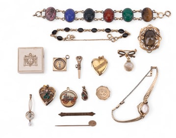 Early and Vintage Gold Filled Jewelry, Compass