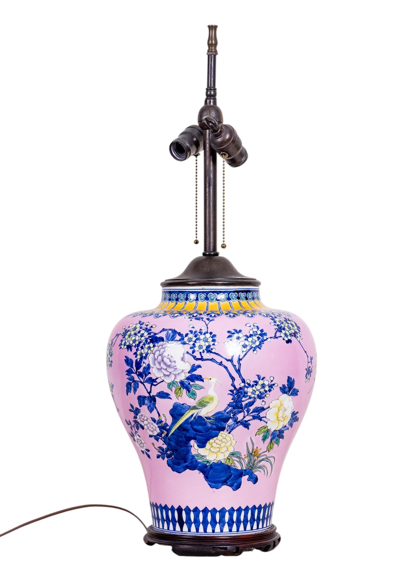Famille Rose Painted Table Lamp (1 of 9)