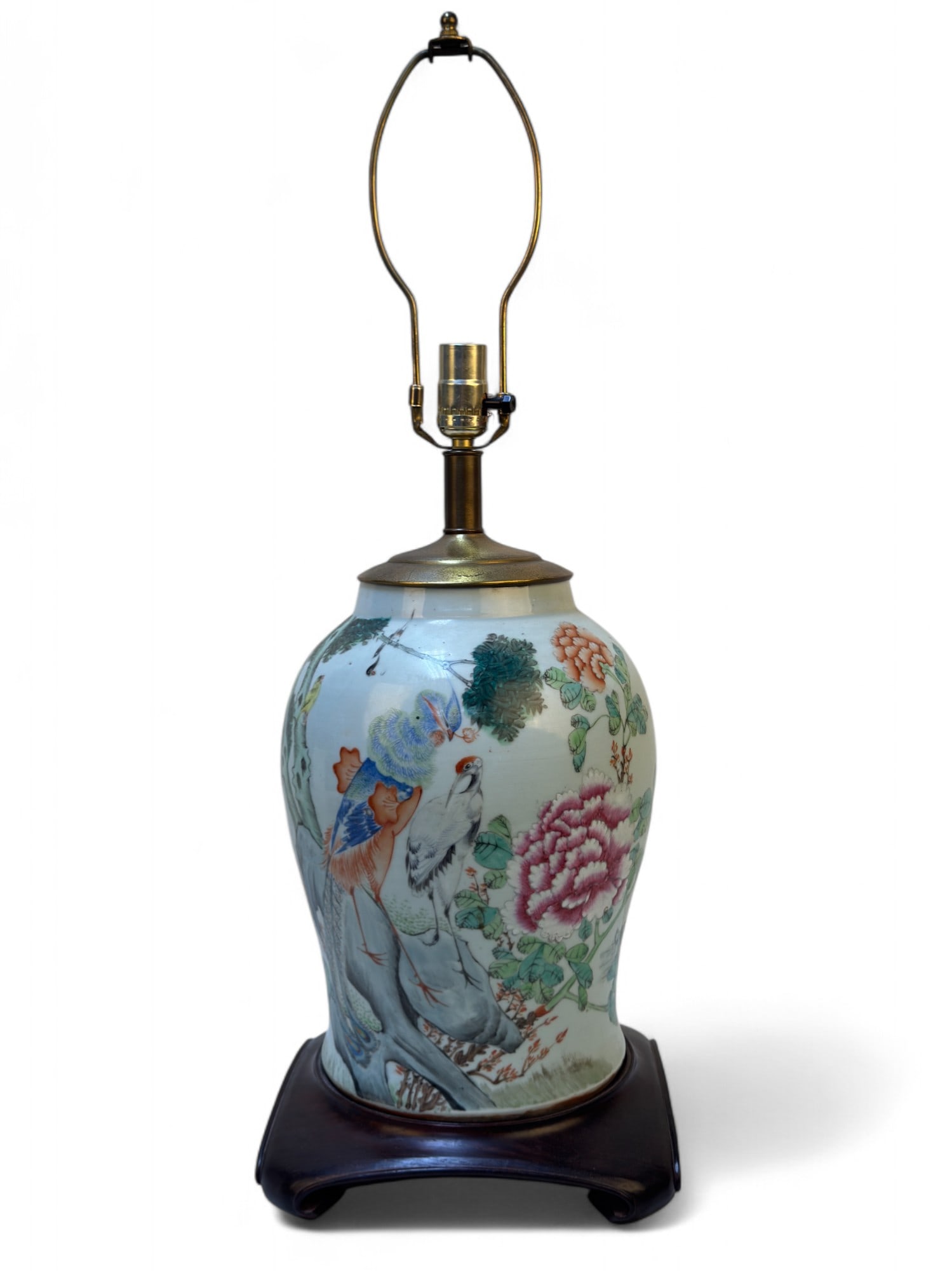Chinese Famille Verte Porcelain Lamp (1 of 12)
