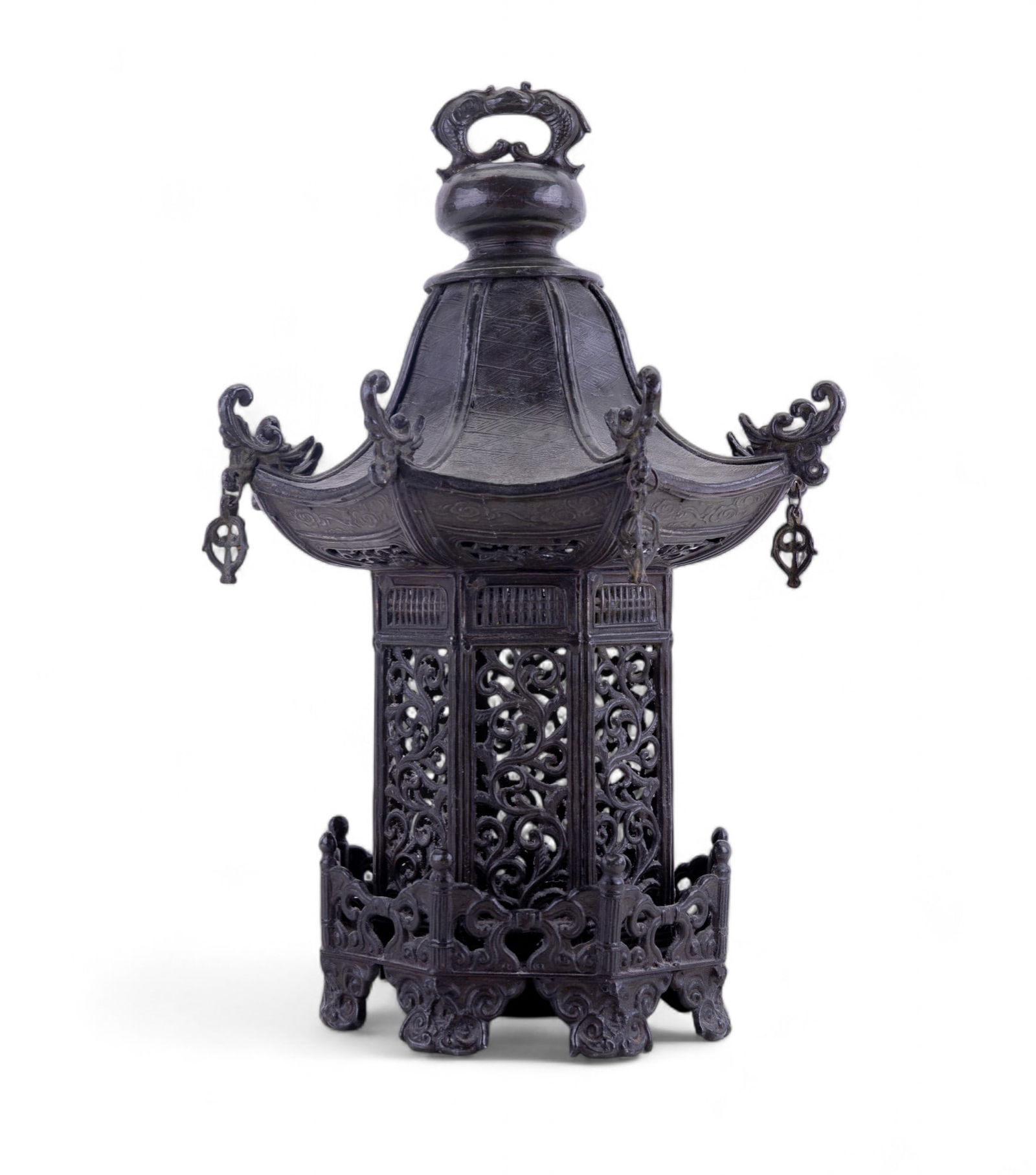 Antique Japanese Bronze Pagoda Lantern (1 of 11)
