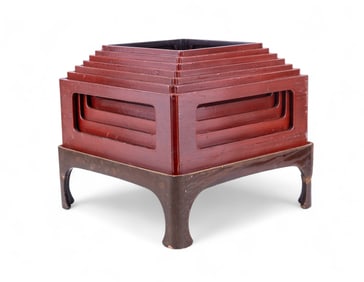 Unusual Lacquered Nesting Trays (8 Pc)